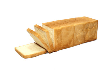 sliced bread isolated on white background with clipping path.