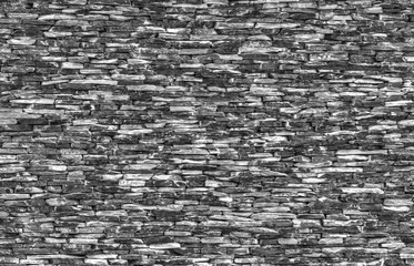 Stone wall background in black and white