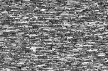 Stone wall background in black and white