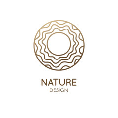 Round logo sunny sea