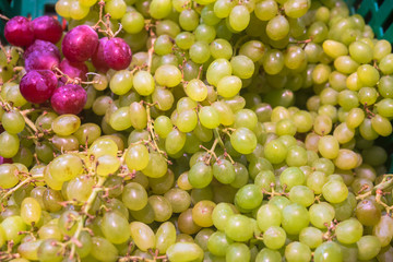 background made of delicious ripe grapes