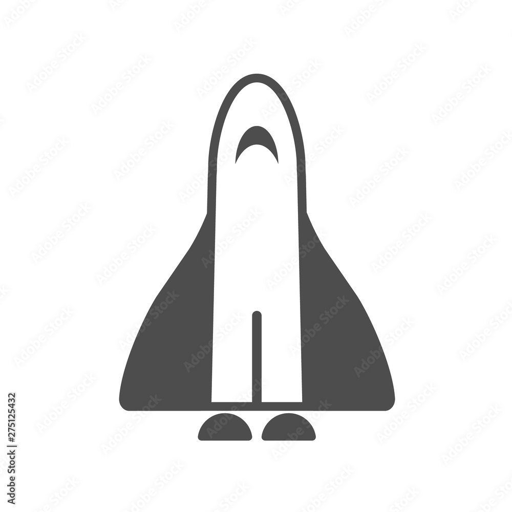Aufkleber space shuttle vector icon isolated on white background. space shuttle flat icon for web, mobile and 