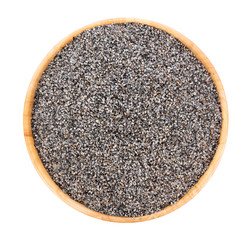 black sesame scrub seed isolated on white background