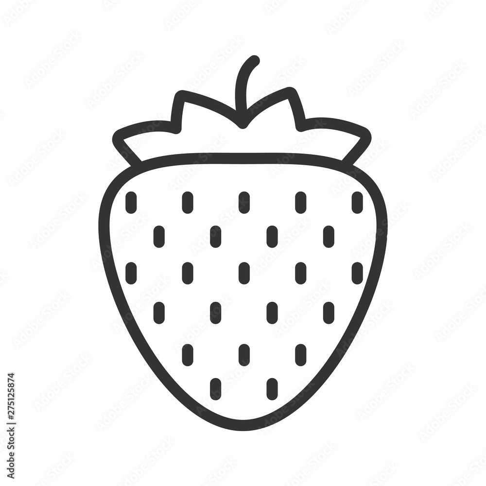 Poster strawberry outline ui web icon. strawberry vector icon for web, mobile and user interface design iso