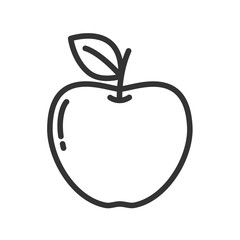 fresh juicy apple outline ui web icon. apple vector icon for web, mobile and user interface design isolated on white background