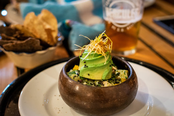 Ceviche in a restaurant