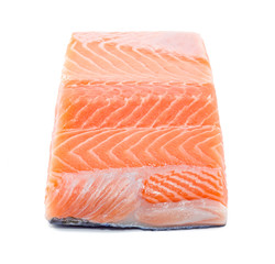 salmon raw isolated on white background