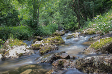 Creek of biggest waterfall in Serbia, called "Veliki Buk", near Despotovac city, Eastern Serbia