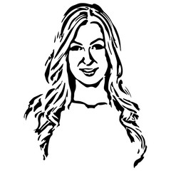 Linear Portrait Girl