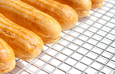 Empty eclair shells.
