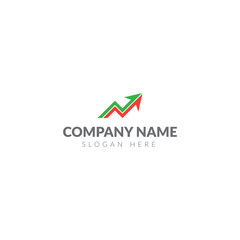 Market logo, arrow graph logo template