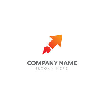 Arrow rocket logo template