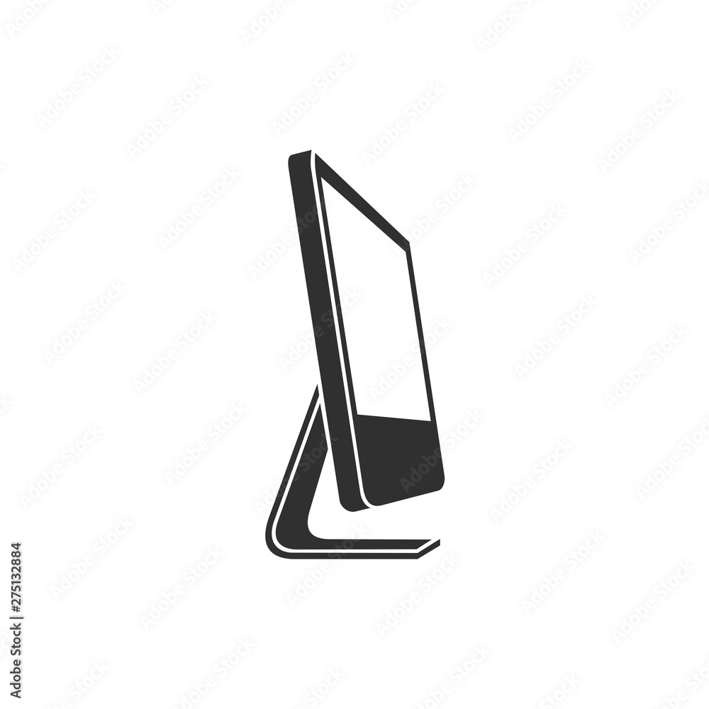 Leinwandbilder computer monitor icon template black color editable. flat pc style vector sign isolated on white bac