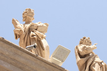 Saint Peter's Basilica in St. Peter's Square, Vatican City. Vatican Museum, Rome, Italy.