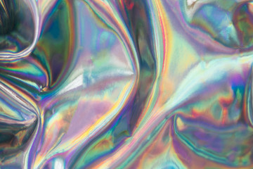 Holographic iridescent abstract blurred surface. Holographic gradient.