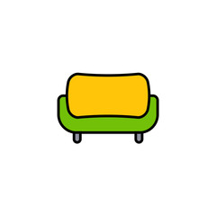 Sofa vector icon sign symbol