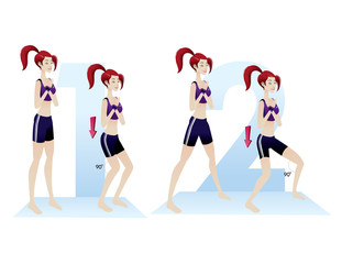 woman doing exercise and yoga