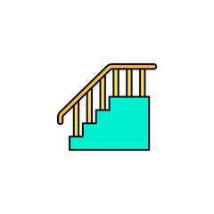 Stairs vector icon sign symbol