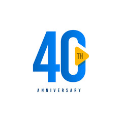 40 Year Anniversary Celebration Vector Template Design Illustration
