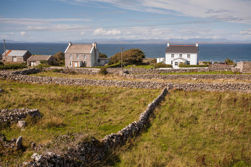 Landscape of Inishmore island in County Galway of Ireland