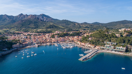 View of Porto Azzurro, Elba Island in Italy, holidays in Tuscany