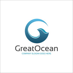 Abstract G Letter , Great Ocean Logo.