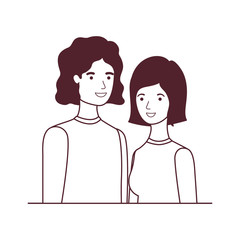 silhouette of couple in white background character