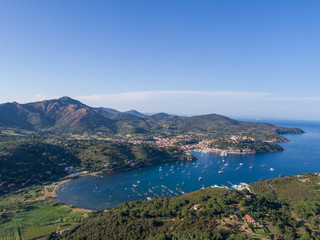 Elba island, panoramic view from above
