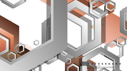 Abstract geometric background with hexagons skin color composition. Vector illustration