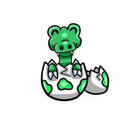 Happy Stylized Baby T Rex