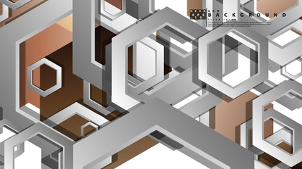 Abstract geometric background with hexagons skin color composition. Vector illustration