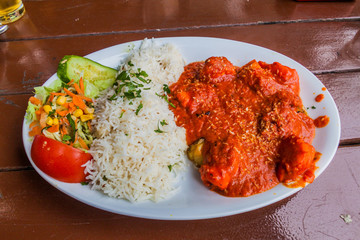 Indian cuisine - dish of Chicken vindaloo