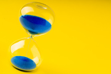 colored retro hourglass to measure time