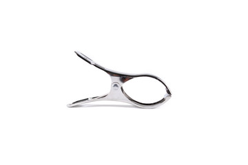 clothes steel clamp isolated on white background with clipping path
