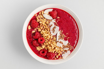 Homemade smoothie bowl made with berries