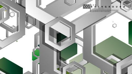 Abstract geometric background with hexagons, foliage color composition. Vector illustration