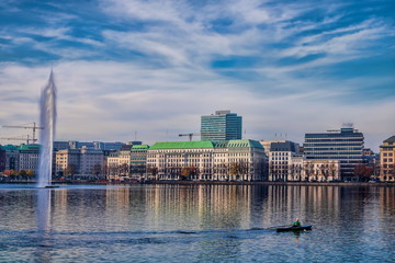 Obraz premium binnenalster von hamburg in deutschland