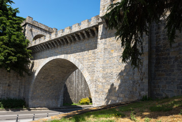 Fototapeta na wymiar New Gate of Pamplona, Navarre, Spain