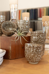 Brown Speckled Stone Bowls