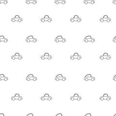 Cute toy cars seamless pattern. Vector seamless pattern. Customized fun background. For prints, cards, baby shower, paper, fabric, wallpaper, blog post