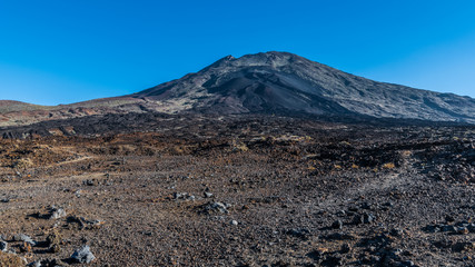 Lava fields at the foot of the Teide volcano