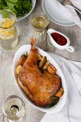 Roasted turkey leg
