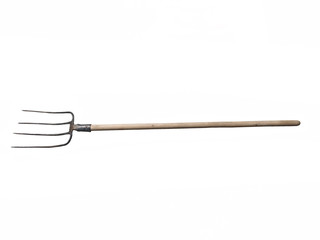  The photo of hayfork isolated on white background.