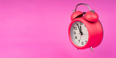 classic pink desktop alarm  clock