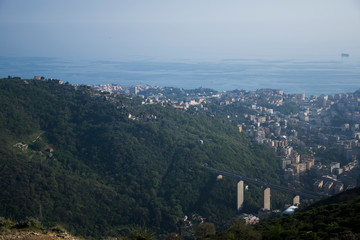Fototapeta premium aerial view of the city