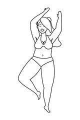 Woman avatar in underwear design