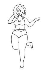 Woman avatar in underwear design