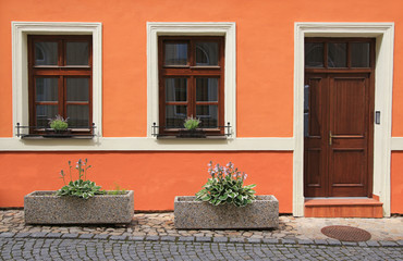 Fototapeta na wymiar close-up of a typical bohemia residential house