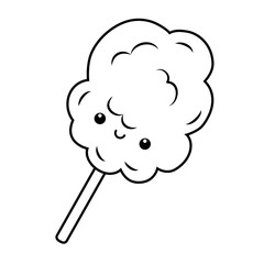 Sweet and delicious sugar cotton design