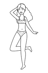 Woman avatar in underwear design